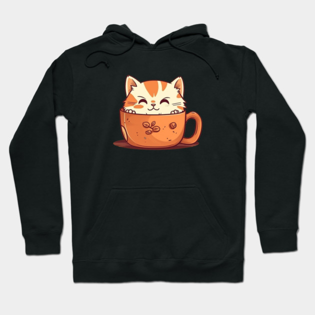 Kawaii Cat Lover, Cat inside Mug Hoodie by logiamerch