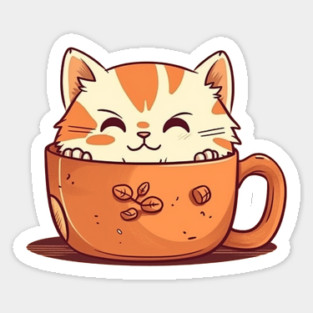 Kawaii Cat Lover, Cat inside Mug Magnet