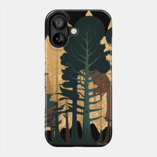 Forest Minimal Design, Adventure and Hiking Phone Case