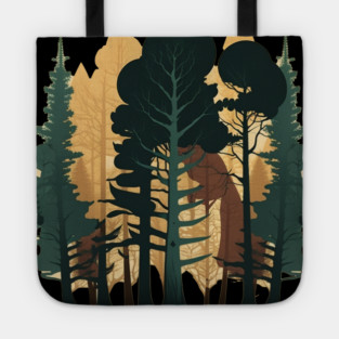 Forest Minimal Design, Adventure and Hiking Tote