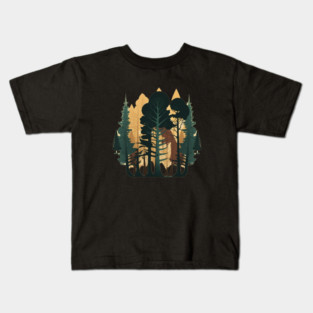 Forest Minimal Design, Adventure and Hiking Kids T-Shirt