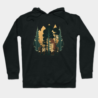Forest Minimal Design, Adventure and Hiking Hoodie
