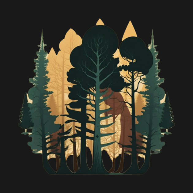 Forest Minimal Design, Adventure and Hiking by logiamerch