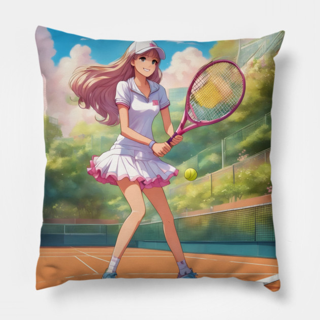 The Tennis Chronicles Pillow by animegirlnft