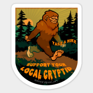 Bigfoot -Support Your Local Cryptid Sticker