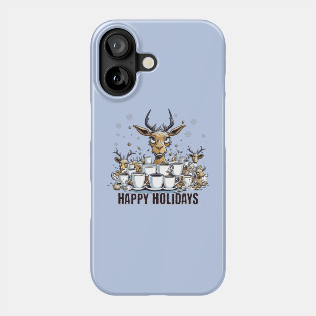 Reindeer Coffee Phone Case by HolidayBug