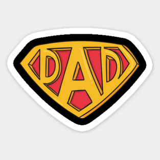 Super Dad Insignia Happy Fathers Day Sticker