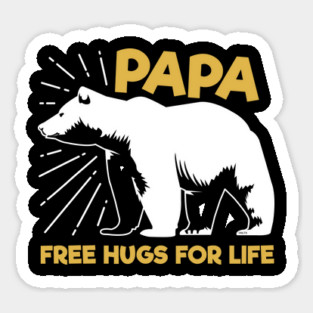 Papa Bear Free Hugs Sticker