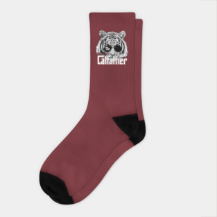 The Catfather Gangster Tiger Humor Socks