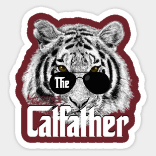The Catfather Gangster Tiger Humor Sticker