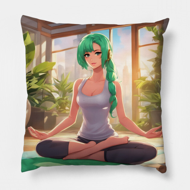 Sensei Yoga Anime Pose Pillow by animegirlnft