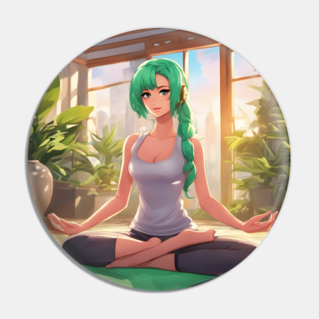Sensei Yoga Anime Pose Pin by animegirlnft