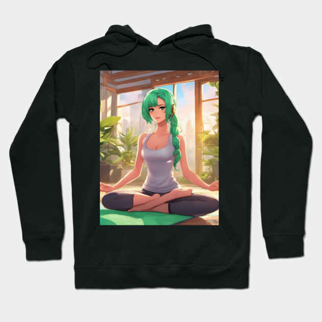 Sensei Yoga Anime Pose Hoodie by animegirlnft