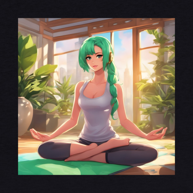 Sensei Yoga Anime Pose by animegirlnft