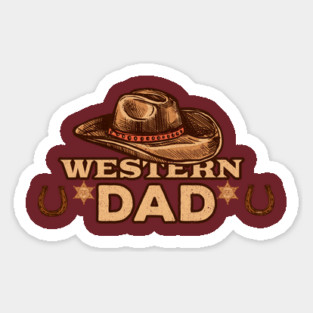 Western Dad Sticker