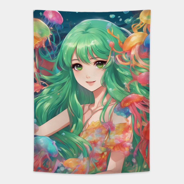 New Sea Island Escapades Tapestry by animegirlnft