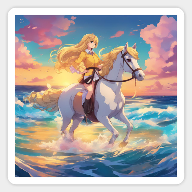 Summer Stars Anime adventure Sticker by animegirlnft