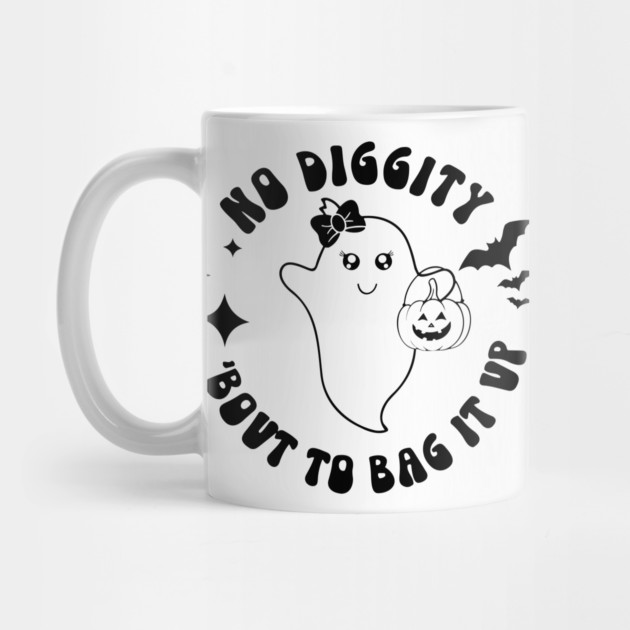 No Diggity Bout To Bag It Up Girl Ghost Girl Halloween by Darksavage