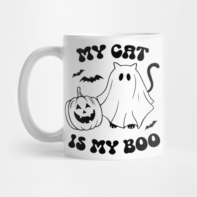 My Cat Is My Boo, Ghost Cat, Halloween by Darksavage