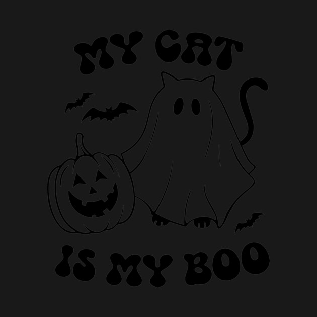 My Cat Is My Boo, Ghost Cat, Halloween by Darksavage