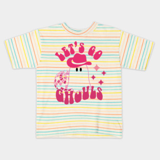 Let's go Ghouls, Halloween, Disco Ball, Cowboy Hat Kids T-Shirt