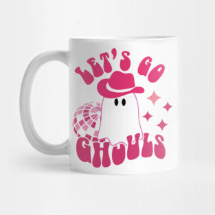 Let's go Ghouls, Halloween, Disco Ball, Cowboy Hat Mug