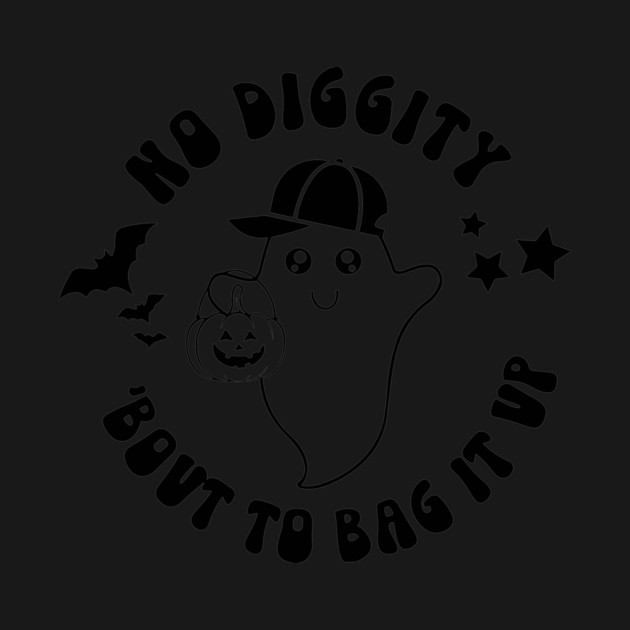 No Diggity Bout To Bag It Up Boy Ghost Boy Halloween by Darksavage