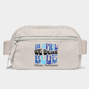 In April We Wear Blue Autism Awareness Bag