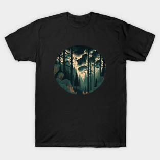 Forest Minimal Design, Adventure and Hiking T-Shirt