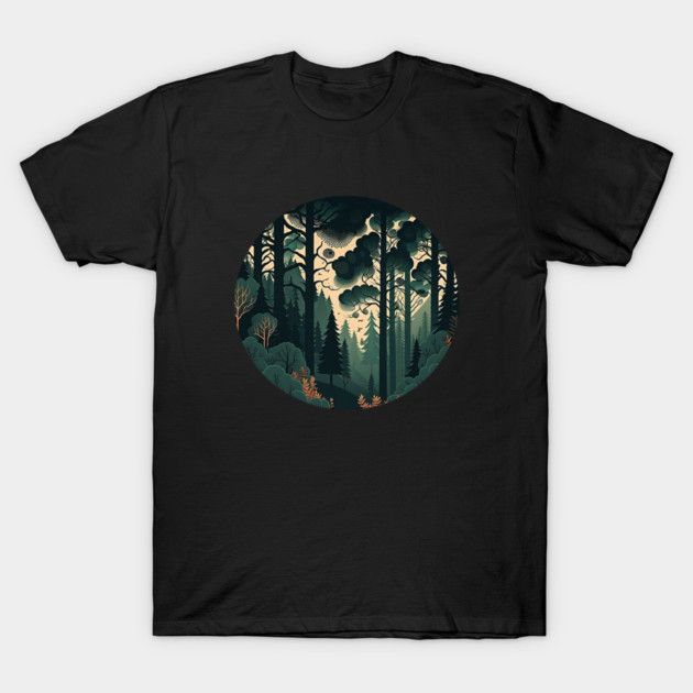 Forest Minimal Design, Adventure and Hiking T-Shirt by logiamerch