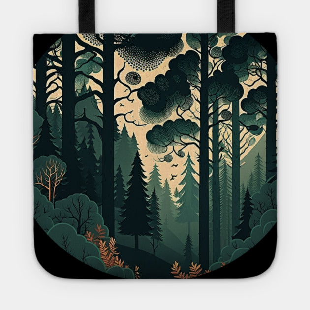 Forest Minimal Design, Adventure and Hiking Tote by logiamerch