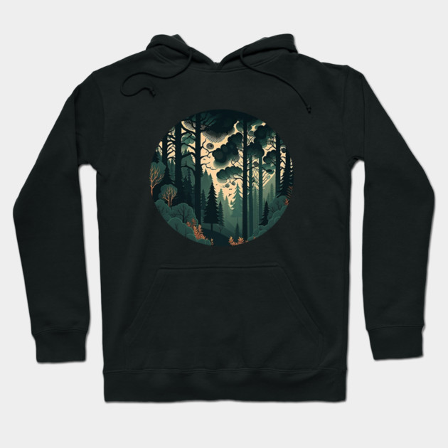 Forest Minimal Design, Adventure and Hiking Hoodie by logiamerch