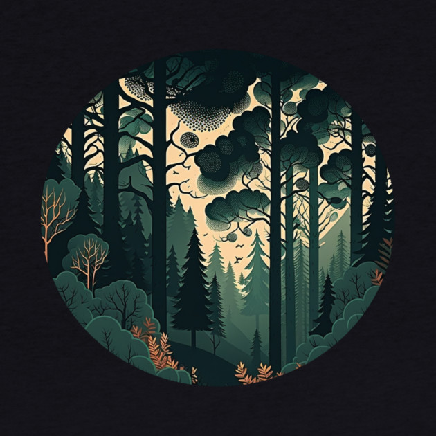 Forest Minimal Design, Adventure and Hiking by logiamerch