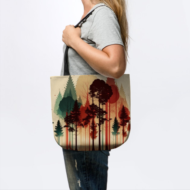 Autumm Forest Minimal Design, Adventure and Hiking by logiamerch