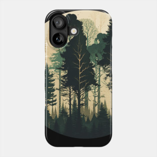 Forest Minimal Design, Adventure and Hiking Phone Case