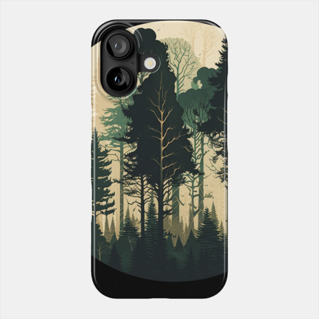 Forest Minimal Design, Adventure and Hiking Phone Case by logiamerch