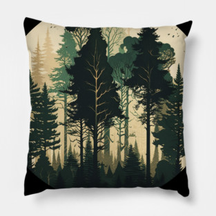 Forest Minimal Design, Adventure and Hiking Pillow