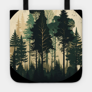 Forest Minimal Design, Adventure and Hiking Tote