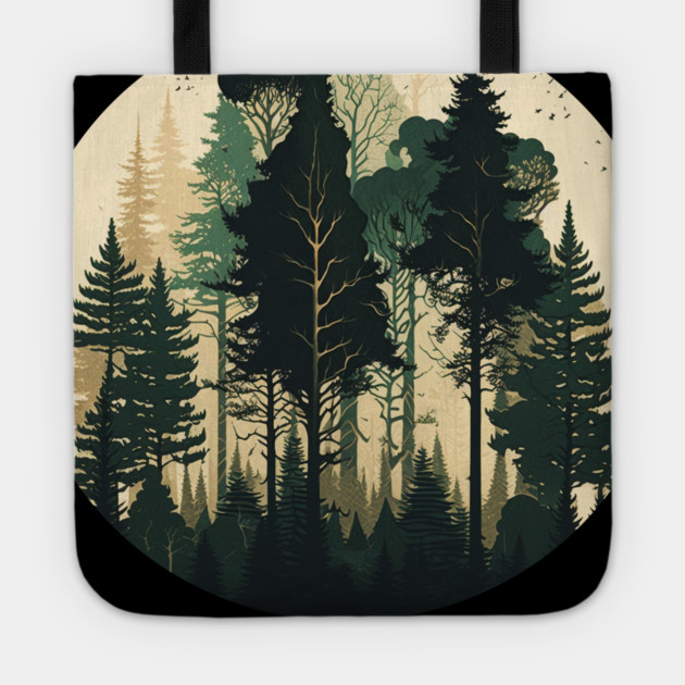 Forest Minimal Design, Adventure and Hiking Tote by logiamerch