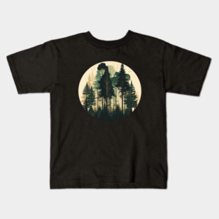 Forest Minimal Design, Adventure and Hiking Kids T-Shirt