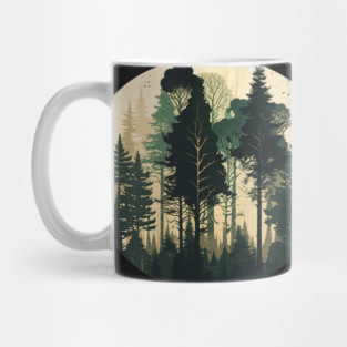 Forest Minimal Design, Adventure and Hiking Mug