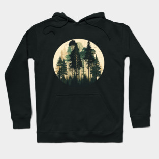 Forest Minimal Design, Adventure and Hiking Hoodie
