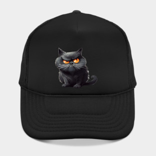 Funny Black Cat, Annoyed looking Cat Hat
