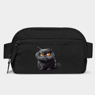 Funny Black Cat, Annoyed looking Cat Bag