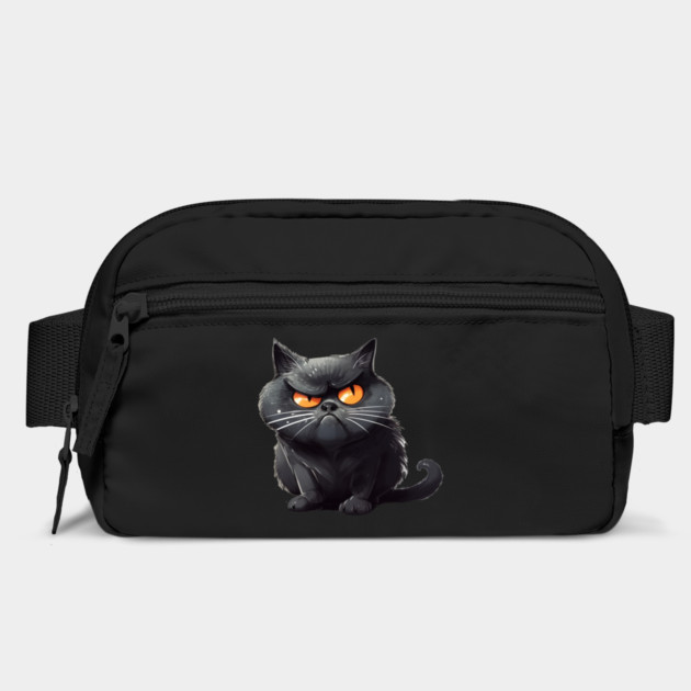 Funny Black Cat, Annoyed looking Cat by logiamerch