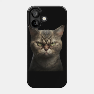 Funny Annyoyed Cat Face, Love Cats Phone Case