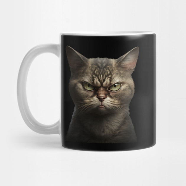 Funny Annyoyed Cat Face, Love Cats by logiamerch