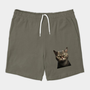 Funny Annyoyed Cat Face, Love Cats Shorts