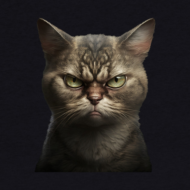 Funny Annyoyed Cat Face, Love Cats by logiamerch