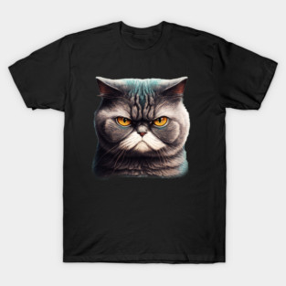 Funny Annyoyed Cat Face, Love Cats T-Shirt